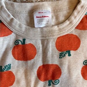 Hanna Andersson cream shirt and bottoms with orange pumpkins! 💕